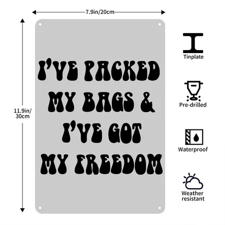 Got My Freedom, Kiszka Brothers Wagner GVF Heather Gray Metal Poster Wall Art Decor Sign