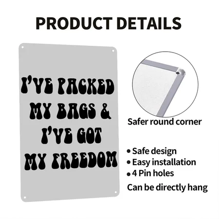 Got My Freedom, Kiszka Brothers Wagner GVF Heather Gray Metal Poster Wall Art Decor Sign