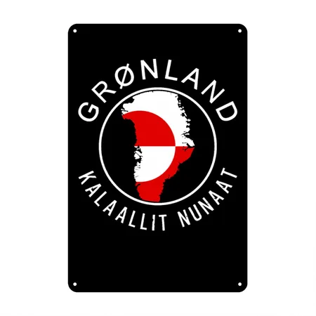 Greenland Black Metal Poster Wall Art Decor Sign