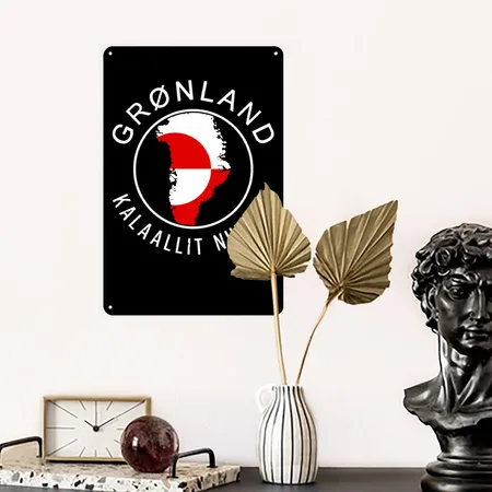 Greenland Black Metal Poster Wall Art Decor Sign