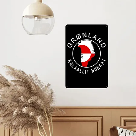 Greenland Black Metal Poster Wall Art Decor Sign