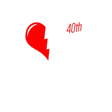 HAPPY 40TH VALENTINES BIRTHDAY White Metal Poster Wall Art Decor Sign