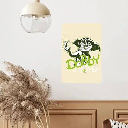 Harry Potter Dobby Is A Free Elf Natural Metal Poster Wall Art Decor Sign