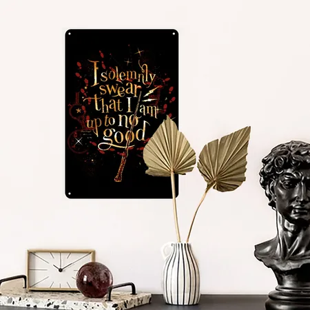 Harry Potter Harry Potter I Solemnly Swear Black Metal Poster Wall Art Decor Sign