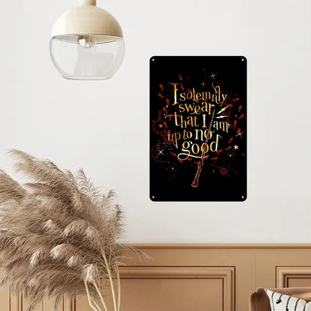 Harry Potter Harry Potter I Solemnly Swear Black Metal Poster Wall Art Decor Sign