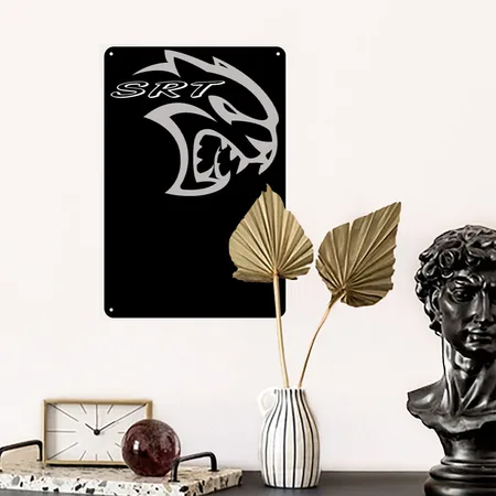 Hellcat Classic Black Metal Poster Wall Art Decor Sign