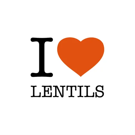 I LOVE LENTILS White/black Metal Poster Wall Art Decor Sign