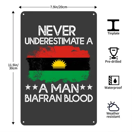 Igbo Man Biafran Blood Heather Black Metal Poster Wall Art Decor Sign