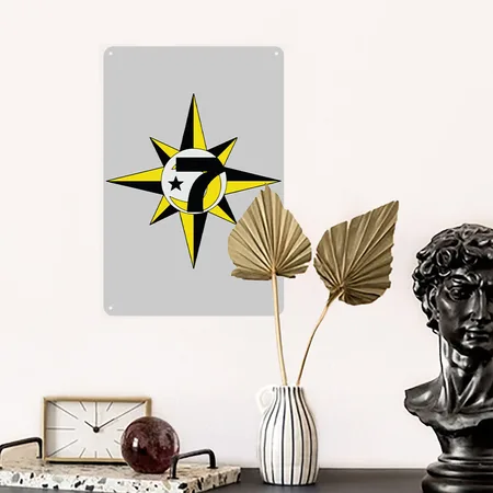 Islam Allah 5 Percent Star Nation Of Gods African Heather Gray Metal Poster Wall Art Decor Sign