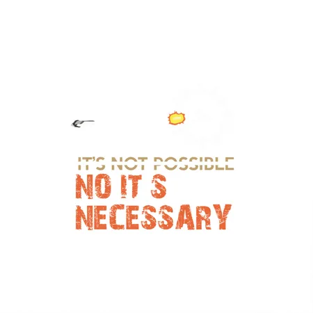 It's Not Possible No It's Necessary White Metal Poster Wall Art Decor Sign