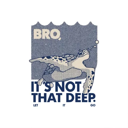 Its Not That Deep White Metal Poster Wall Art Decor Sign