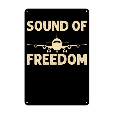 Jet Noise Sound Of Freedom Model Kit Builders Airc Black Metal Poster Wall Art Decor Sign