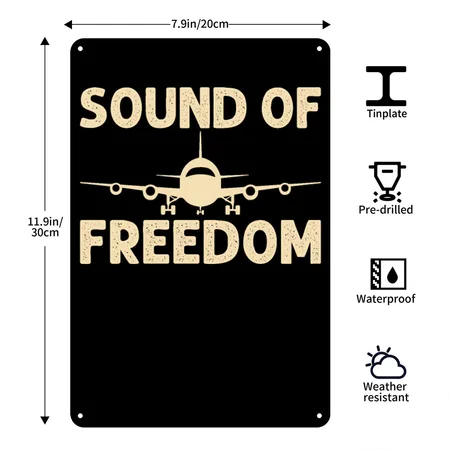 Jet Noise Sound Of Freedom Model Kit Builders Airc Black Metal Poster Wall Art Decor Sign