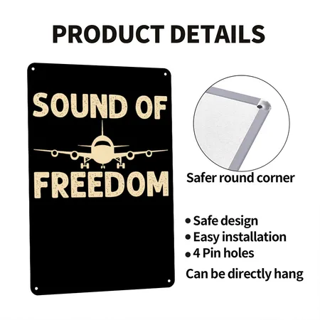 Jet Noise Sound Of Freedom Model Kit Builders Airc Black Metal Poster Wall Art Decor Sign
