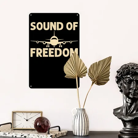 Jet Noise Sound Of Freedom Model Kit Builders Airc Black Metal Poster Wall Art Decor Sign