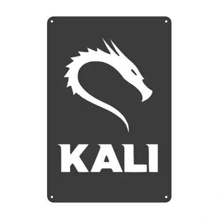 Kali Linux Cyber Security Hacking Fun Charcoal Star Metal Poster Wall Art Decor Sign