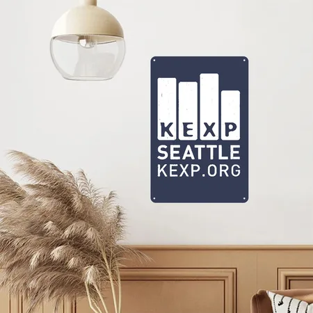 Kexp Navy Metal Poster Wall Art Decor Sign
