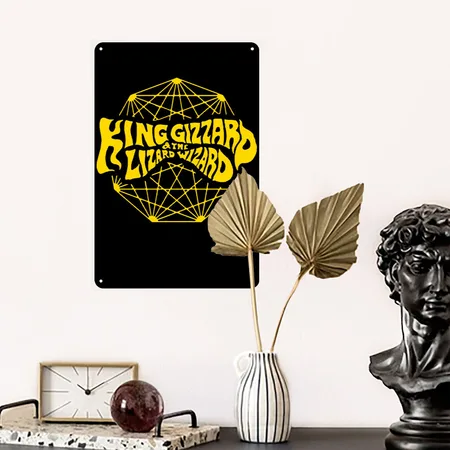 King Gizzard And The Lizard Wizard Black Metal Poster Wall Art Decor Sign