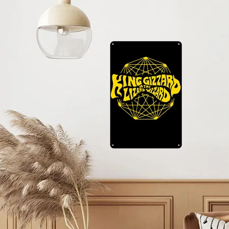 King Gizzard And The Lizard Wizard Black Metal Poster Wall Art Decor Sign