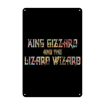 King Gizzard And The Lizard Wizard Black Metal Poster Wall Art Decor Sign