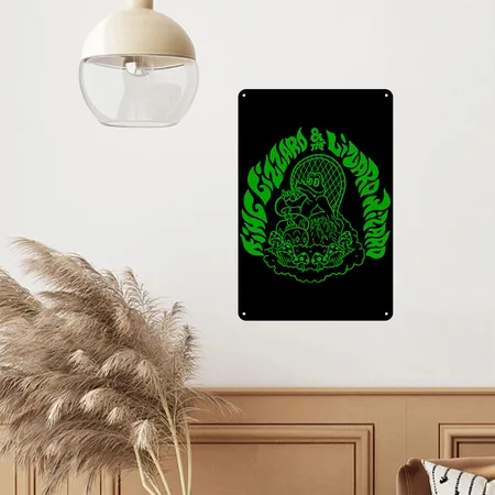 King Gizzard And The Lizard Wizard Black Metal Poster Wall Art Decor Sign