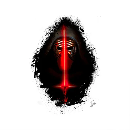 Kylo Ren White Metal Poster Wall Art Decor Sign