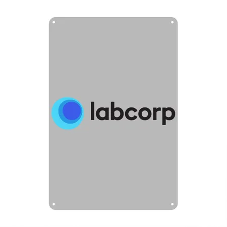 Labcorp Silver Metal Poster Wall Art Decor Sign