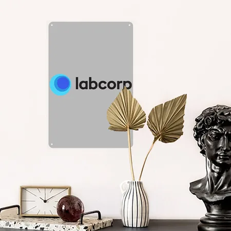 Labcorp Silver Metal Poster Wall Art Decor Sign
