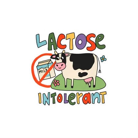 Lactose Intolerant Funny Sarcastic Meme White Matte Metal Poster Wall Art Decor Sign