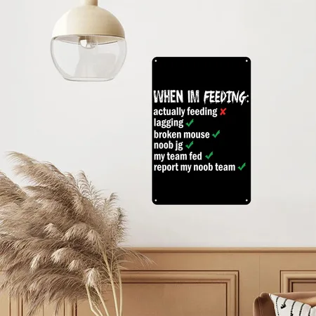 League Of Legends Feeding Black Metal Poster Wall Art Decor Sign