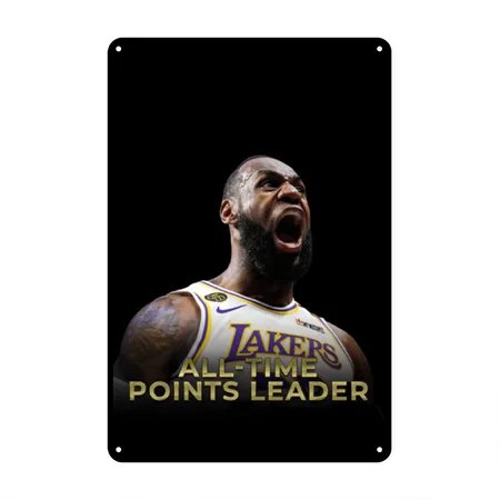 Lebron Number 1 Black Metal Poster Wall Art Decor Sign