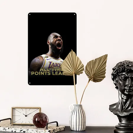 Lebron Number 1 Black Metal Poster Wall Art Decor Sign