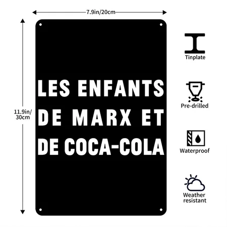 Les Enfants De Marx Et De Coca-cola Black Metal Poster Wall Art Decor Sign