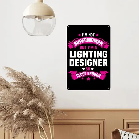 Lighting Designer Black Metal Poster Wall Art Decor Sign