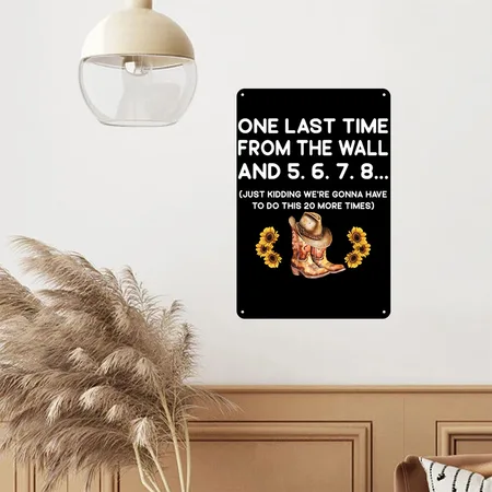 Line Dancing Funny Line Dance Black Metal Poster Wall Art Decor Sign