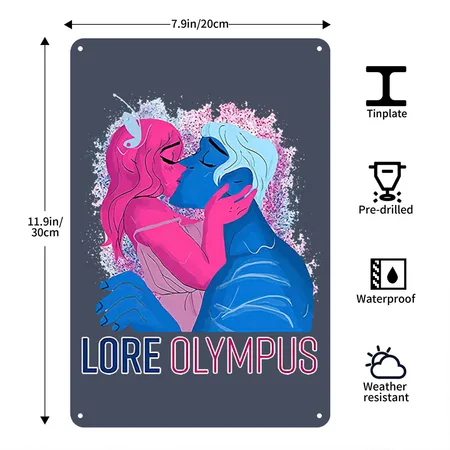 Lore Olympus Hoodie Unisex Merch Gift Navy Metal Poster Wall Art Decor Sign