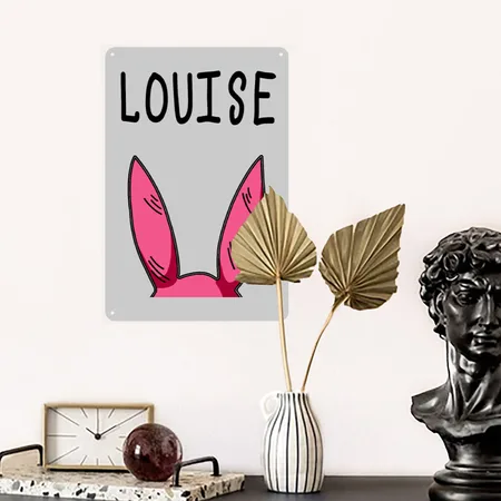 Louise Heather Gray Metal Poster Wall Art Decor Sign