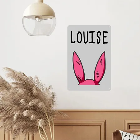 Louise Heather Gray Metal Poster Wall Art Decor Sign