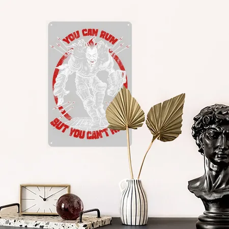 Mad Max - You Can Run But You Can't Hide Heather Gray Metal Poster Wall Art Decor Sign