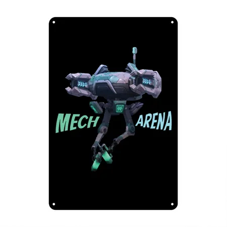 Mech Arena Black Metal Poster Wall Art Decor Sign