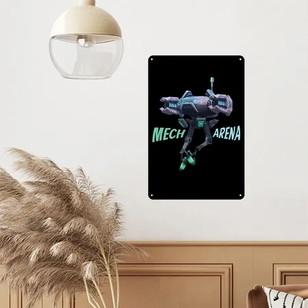 Mech Arena Black Metal Poster Wall Art Decor Sign