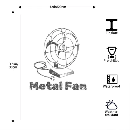 Metal Fan Humorous Heavy Metal White Metal Poster Wall Art Decor Sign