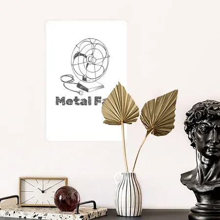 Metal Fan Humorous Heavy Metal White Metal Poster Wall Art Decor Sign