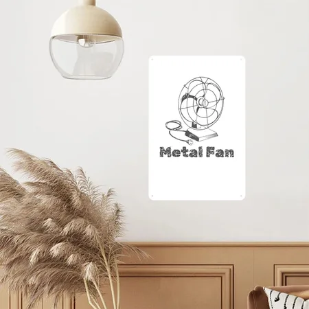 Metal Fan Humorous Heavy Metal White Metal Poster Wall Art Decor Sign