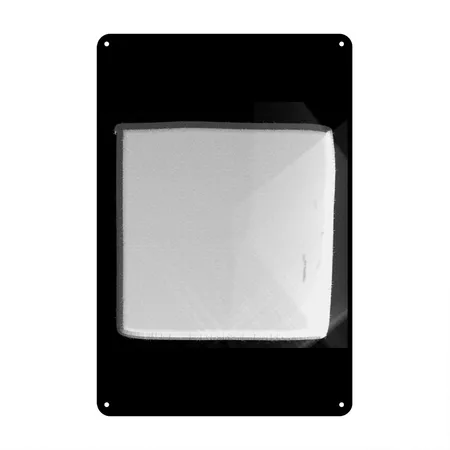 Metal Surface Square Craft Silver Shiny Square Black Metal Poster Wall Art Decor Sign