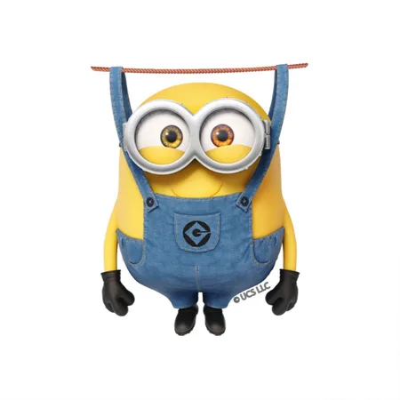 Minions Bob Hanging On The Clothesline White Matte Metal Poster Wall Art Decor Sign