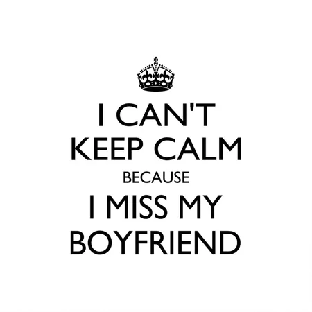 Miss My Boyfriend White Metal Poster Wall Art Decor Sign