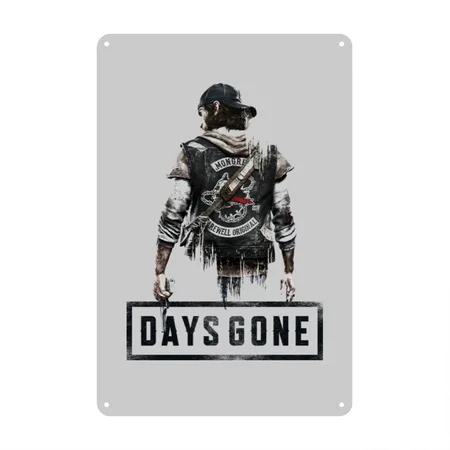 Mongrel Days Gone Heather Gray Metal Poster Wall Art Decor Sign