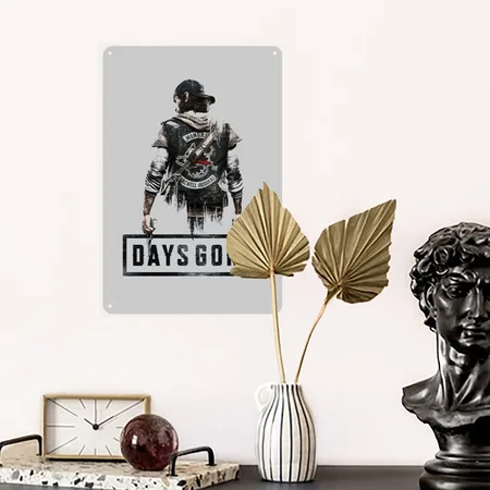Mongrel Days Gone Heather Gray Metal Poster Wall Art Decor Sign