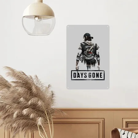 Mongrel Days Gone Heather Gray Metal Poster Wall Art Decor Sign
